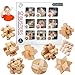 3D Cubo Puzzles de Madera,Rompecabezas Madera,Juguete Madera difícil,Juego Rompecabezas Madera,Juegos lógica Adultos,Juego Pensamiento lógico,Juguetes Madera IQ,Cubo de Rompecabezas (9)