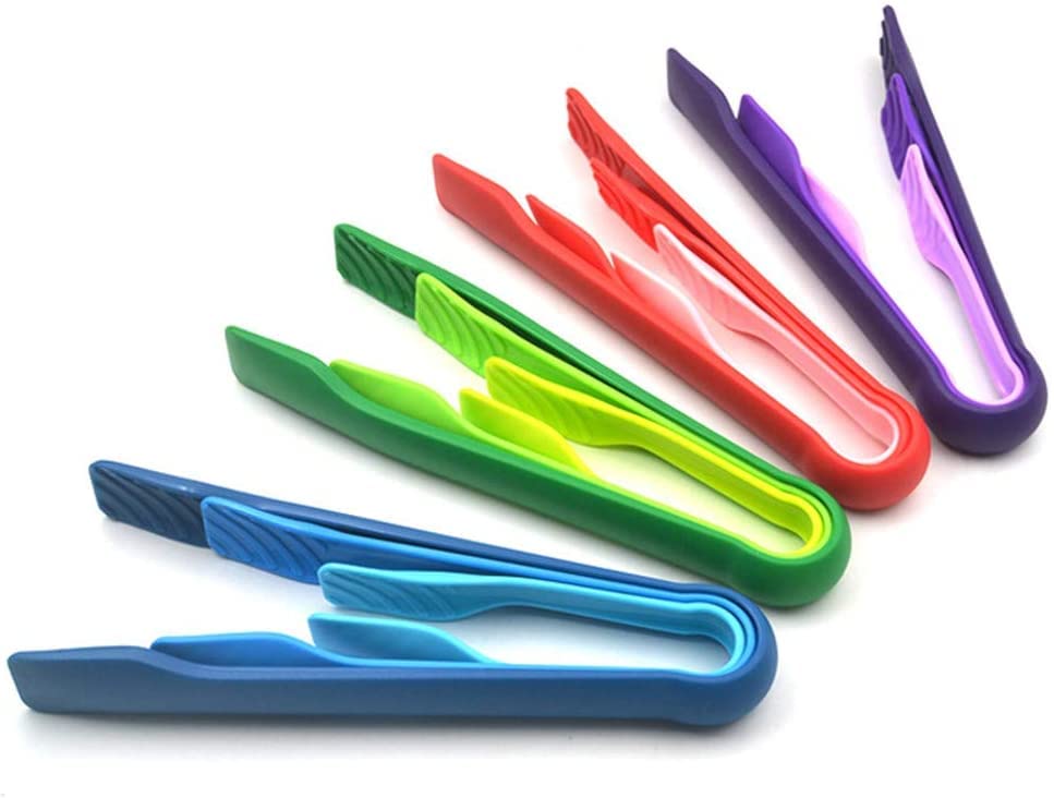 Pince à Nourriture avec poignée pour Buffet, Barbecue, ustensile de Cuisine, ustensile de Service, ustensiles de Cuisine, Outils à Pain, Violet