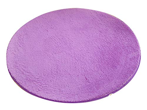 AnyuA Alfombras,Redonda Alfombra de Piso para Sala de Estar,Baño y Dormitrio Cojín Silla Morado (120 cm)