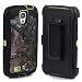 Huaxia Datacom Camo Leaves Defender Design Military Grade Hybrid Case w/ Holster and Belt Clip For Samsung Galaxy S4 SIV I9500 - Camo Tree on Green