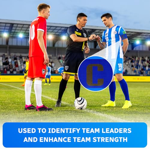 flintronic 4PCS Kapitänsband, Kapitän Armbinde, Gummielastische Armbinde, Spielführerbinde für Fußball und Rugby, Captains Armband, für für Erwachsene und Jugendliche