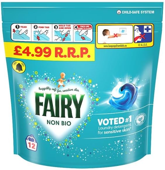 5x Fairy Non Bio Washing Pods 60 Washes Washing Machine Capsules 5x 12 ...