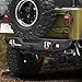 OEDRO Rear Bumper Compatible for 1987-2006 Jeep Wrangler TJ & LJ & YJ, Rock Crawler with Hitch Receiver, LED Lights & D-Rings Full Width Off Road