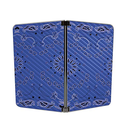 Image of MIGHTY SKINS MightySkins Carbon Fiber Skin for Microsoft Surface Duo - Blue Bandana | Protective, Durable Textured Carbon Fiber Finish | Easy to Apply, Remove, and Change Styles | Made in The USA