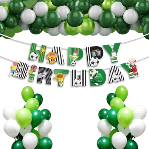 Image of Festiko Set of 26 Pcs Football Theme Happy Birthday Combo (Banner & Balloons), Football Theme Decorations, Birthday Decoration Items