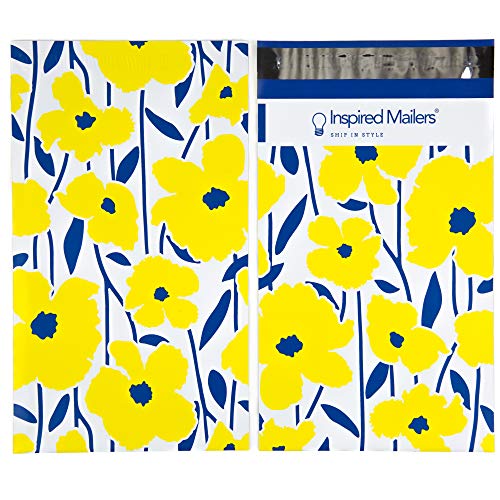 Image of Inspired Mailers - Poly Mailers 6x9-100 Pack - Bold Floral Print - Small Shipping Bags - 6x9 Polymailers - 6x9 Poly Bags for Shipping - Poly Shipping Bags 6x9 Mailers
