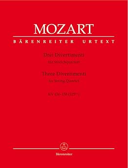 Mozart Three Divertimenti, K. 136-138 125a-c Set of Parts