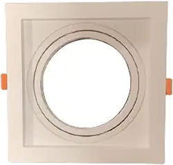 Spot de Embutir Recuado AR111 17x17cm – Base GU10, Direcionável, Design Moderno em Preto ou Branco para Iluminação Decorativa – Uso Interno IP20 (Branco)