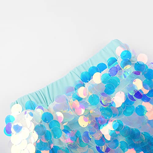 JerrisApparel Girls Mermaid Tail Skirt Sequins Birthday Wedding Party Dress Pageant Gown3