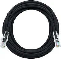 Cabo de Rede Internet Cat 6 1000Mbps Ultra Velocidade (Preto, 20 Metros)