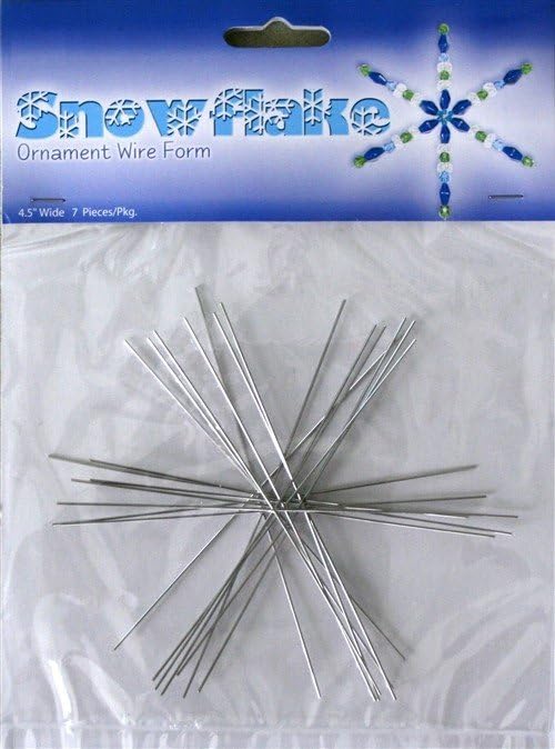 Snowflake Wire Spoke 4-1/2" (7-Pcs) - Snowflake Ornament Wire Forms