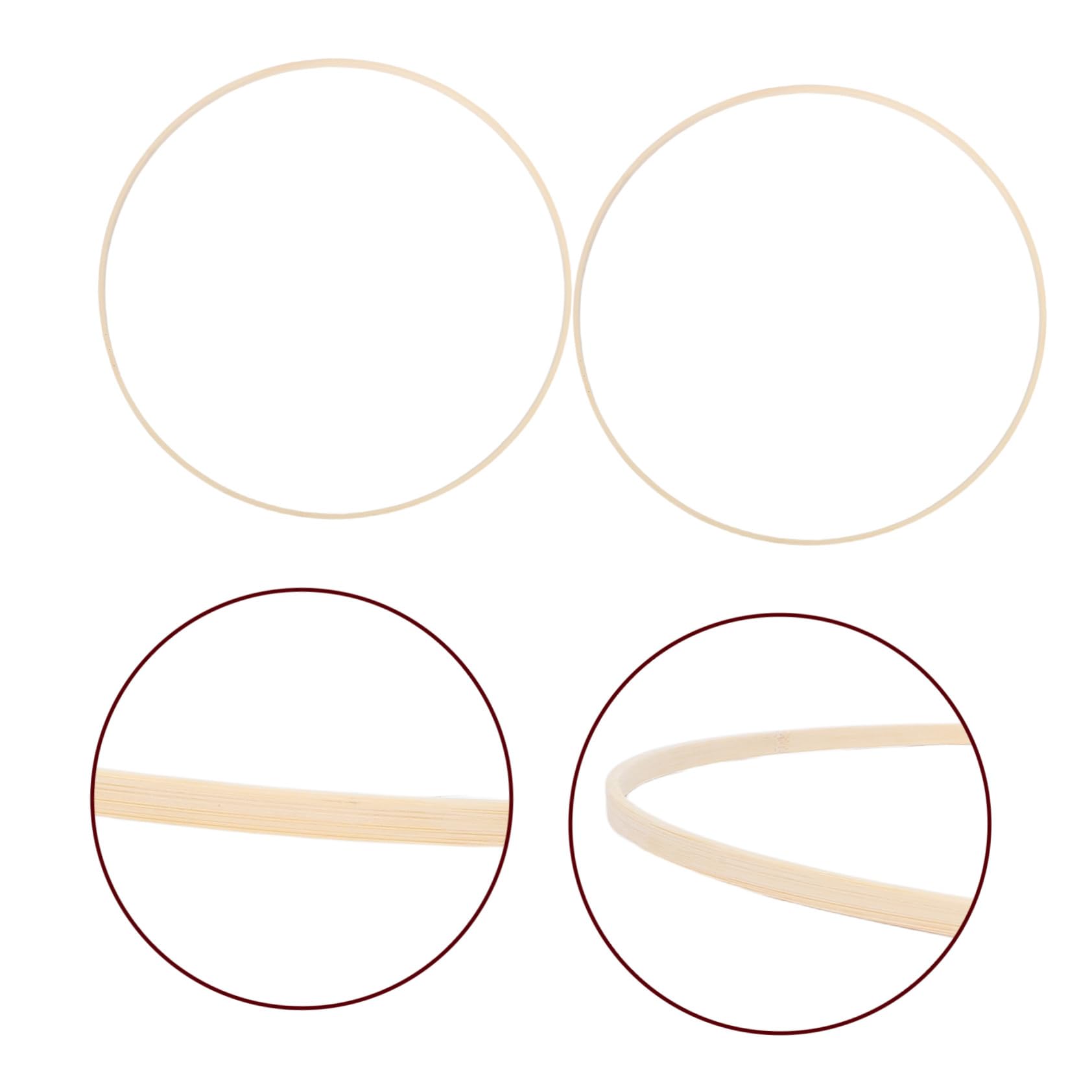 Gatuida Aros de Macramé de Bambú Rústicos 10 Unidades Beige para Manualidades DIY Decoración Bodas Hogar Fiestas Navideñas Uso Artesanal Verano