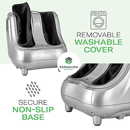 Shiatsu Heated Foot and Calf Massager Machine to Relieve Sore Feet, Ankles, Calfs and Legs, Deep Kneading Therapy, Relaxation Vibration and Rolling and Stimulates Blood Circulation Plantar Fasciitis - Thumbnail 6