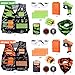 Kids Tactical Vest Kits for Foam Blaster with Refill Darts,Darts Magazine,Wrist Band,Tactical Mask,Protective Goggles Green & Orange 2 Pack