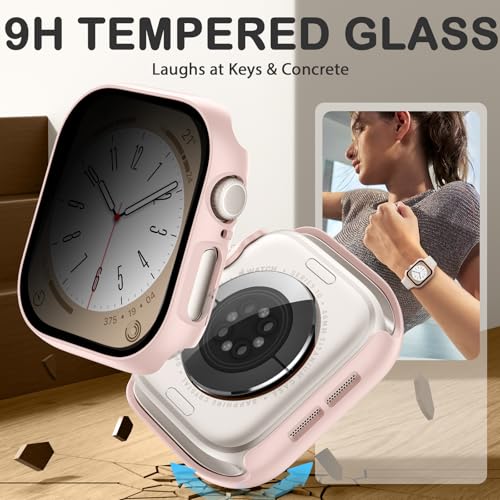 Image of Adorve 8 Pack Privacy Case for Apple Watch Screen Protector 45mm Series 9 /8 /7, Full Protective Scratch Resistant Face Cover, Anti-Spy Ultra-Thin Bumper Case for iWatch 45 mm Accessories