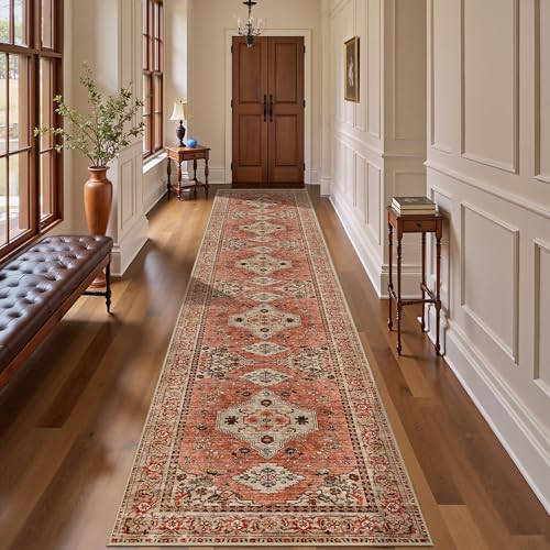 Image of Tangsoo Boho Hallway Runner Rug 2.6x14 Washable Runner Rug Non Slip