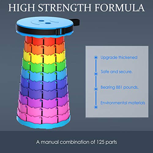 Sgabello telescopico portatile, pieghevole