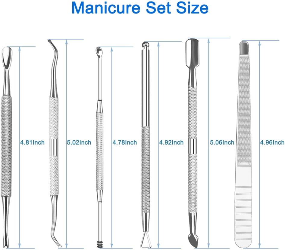 Profal Cuticle Nippers Kit, Cuticle Trimmer with Cuticle Pusher &