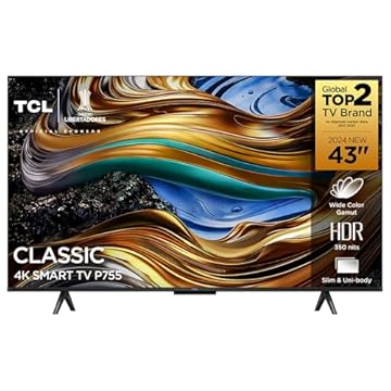 TCL LED SMART TV 43” P755 4K UHD GOOGLE TV