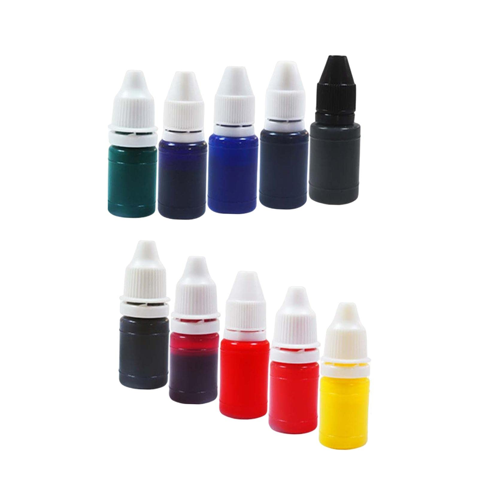 Oshhni 10 X 7 Ml Stempel Nachfüllpackung, Lichtempfindliche Stempel Nachfüllpackung, Flash Nachfüllpackung, Leuchtende Farbtinte, Siegel Machen, Bürobedarf