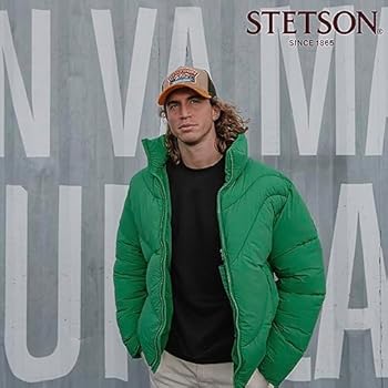 Stetson Hacksaw Trucker Pet Dames/Heren - truckercap baseballpet mesh cap Snapback met klep voor Zomer/Winter - One Size beige Stetson Hacksaw Trucker Pet Dames/Heren - truckercap baseballpet mesh cap Snapback met klep voor Zomer/Winter - One Size beige