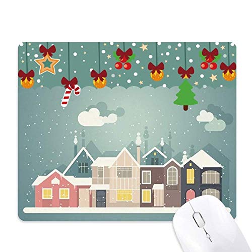 Tapis de souris de Noël en caoutchouc avec design maison pour cadeau de bureau
