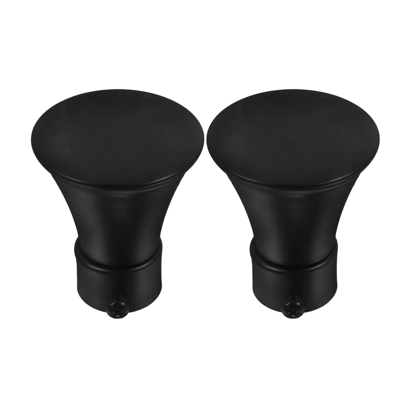 Xavren Curtain Rod Finial Screw 6pcs Curtain Rod Finials Black Iron Replacement Cap Decorative Heads for Home Window Curtains Ends for Drapery Poles