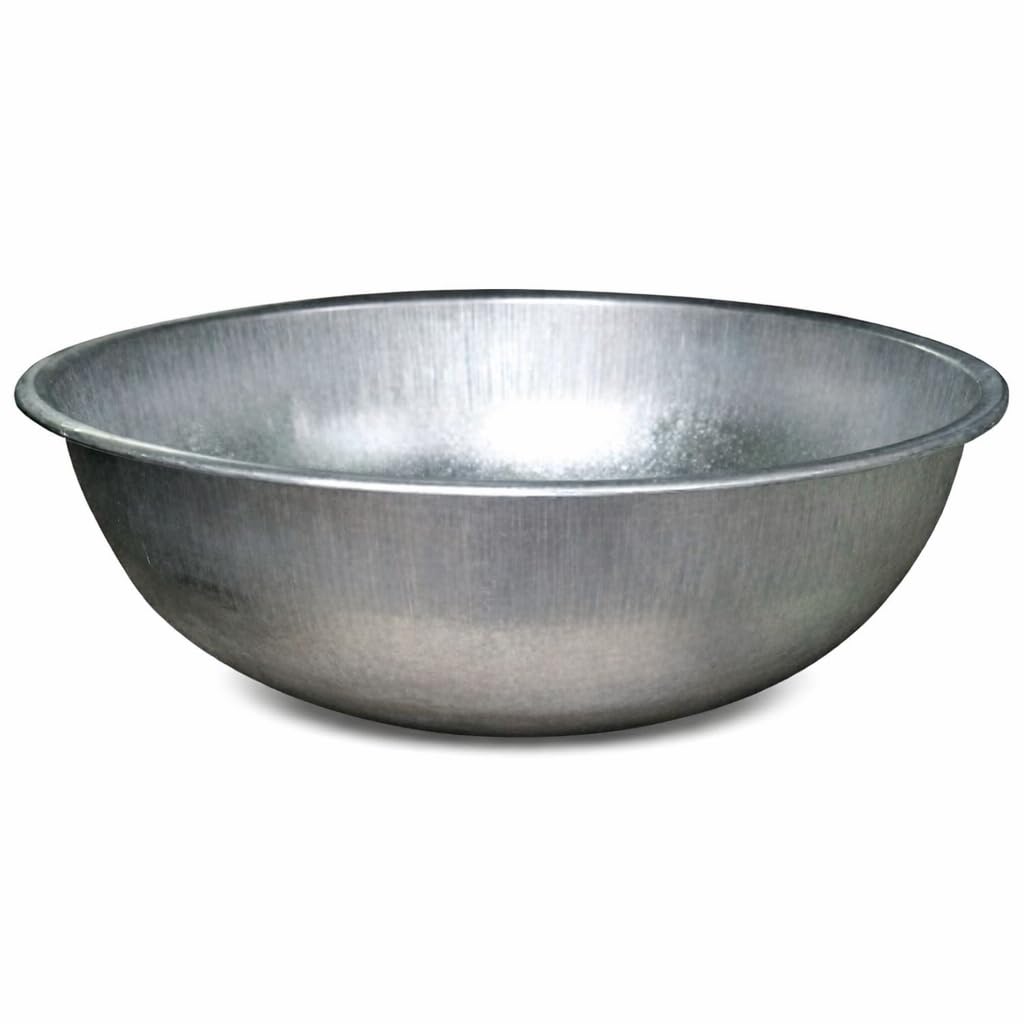 A.Sharif Galvanized Iron Metal Ghamela for Gardening, Farming, Agriculture, Construction, General Purpose Use (Diameter 16", Silver Galvanized), 1 Piece-image-6