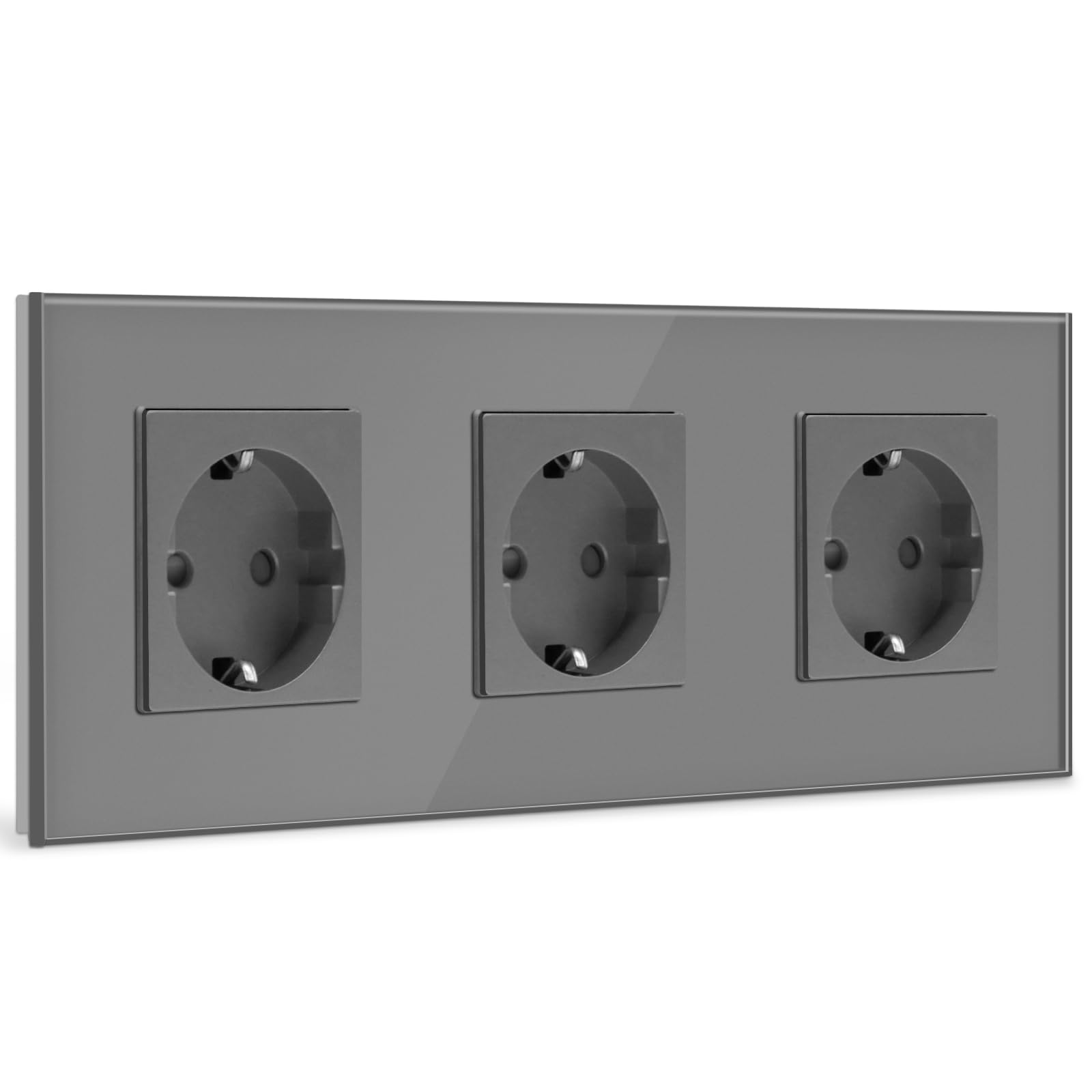 BSEED Lichtschalter Unterputz mit Steckklemme, Lichtschalter Glas, Taster Schalter Unterputz mit LED Kontrollleuchte, Light Switch Wandschalter für Wohnzimmer, Büro, Küche