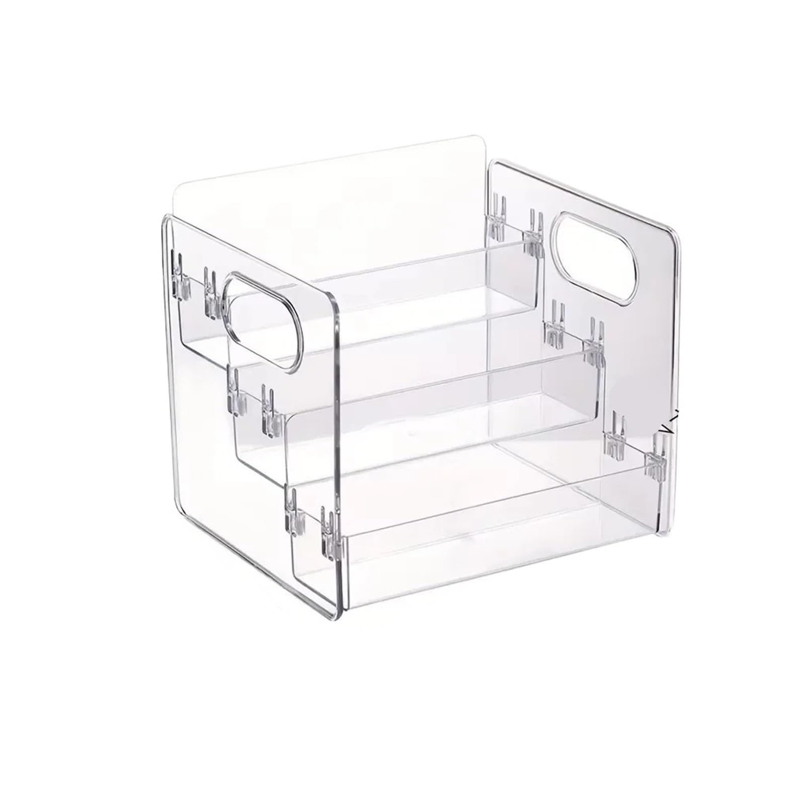 QuxetlRyz Perfume Organiser Display Risers 1pc Transparent Three-tier Ladder Perfume Display Shelf Desktop Bathroom Cosmetics Organizer Dresser Store Storage Box