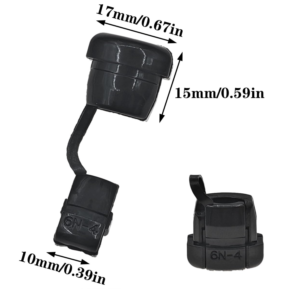 BOKWORE 20 PCS Black Round Nylon Strain Relief Bushing Round Cable Wire Strain Relief Bush Grommet for Electrical Insulation Protection of Cable Retaining Ring 6N-4