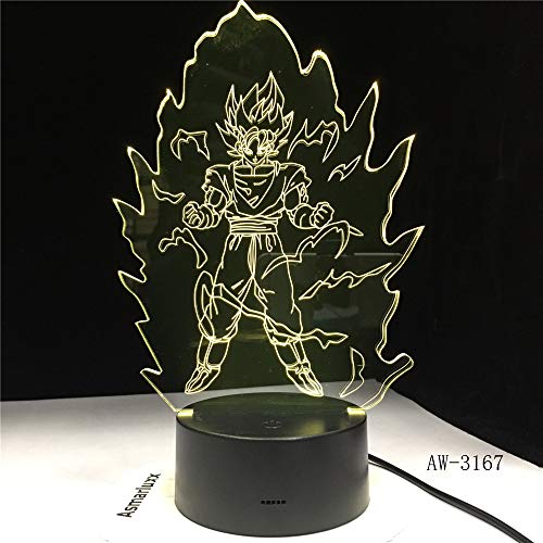 Preisvergleich Produktbild Beleuchtung Geschenk Sieben Sohn Wukong Acryl Nachtlicht Tischlampe Touch Control Haushaltslampe