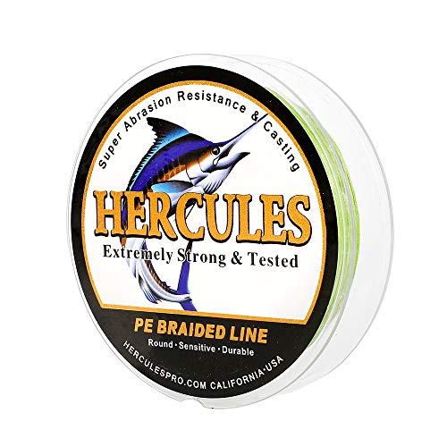 Hercules Super Cast 500M 547 Yards Braided Fishing Line 20 LB Test for Saltwater Freshwater PE Braid Fish Lines Superline 8 Strands