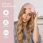 Sleep Mask for Men Women,Upgraded 3D Deep Contoured Eye Covers for Sleeping with Adjustable Strap,Block Out Light, Soft Comfort Eye Shade Cover for Travel Yoga Nap (1pcs, Pink) - Image 5