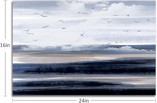 Miniatura 483 de Lienzo artístico para pared, pinturas de arte abstracto, fantasía azul, grafiti colorido sobre fondo blanco; decoración artística moderna para sala