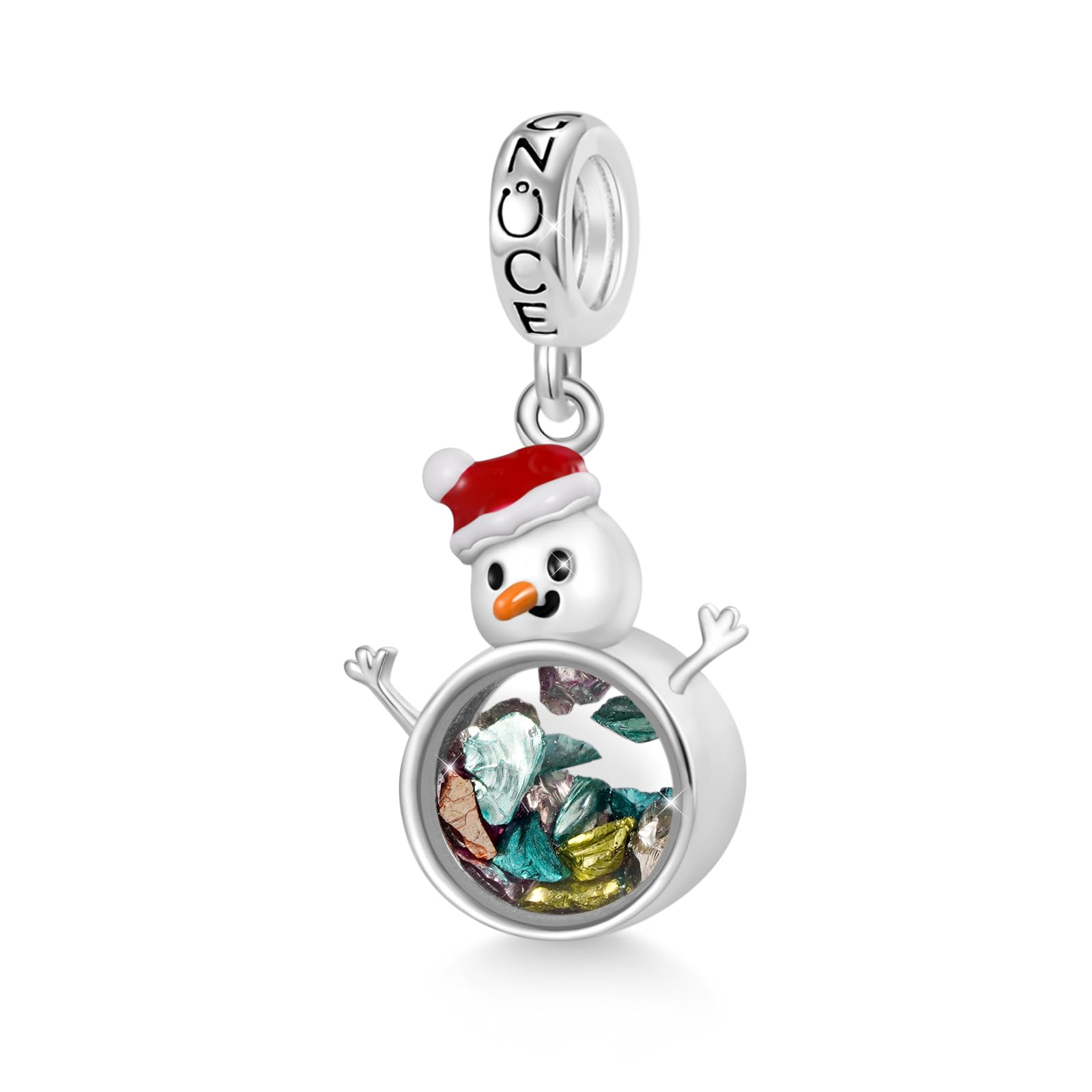 GNOCE Christmas Charm Sterling Silver Pendant Bead