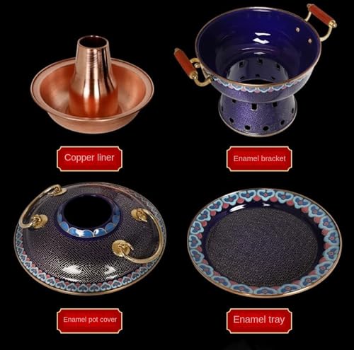Olla para Hot Pot de Cobre Esmaltada 19x22 cm Blanca miniatura 4