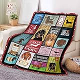 Dachshund Blanket Dachshund Gifts for Women Soft Warm Cozy Weiner Dog Blanket for Couch Bed Christmas Wiener Dog Gifts for Women Mom Adults 50'' x 60'' (D2)