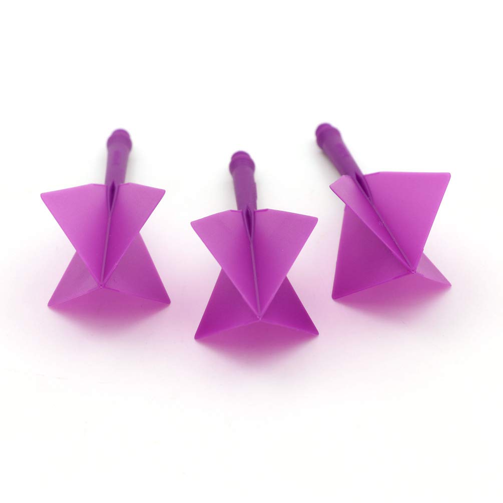 CUESOUL Rost Eje de dardo Integrado y Plumas Medianas, Forma de Diamante, Juego de 3