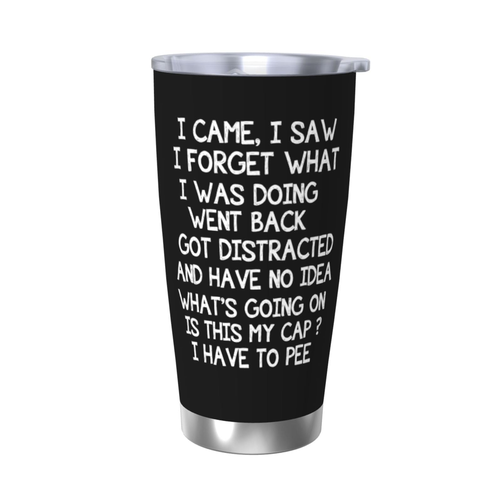 Xinvast I Came I Saw I Forgot Tumbler, 20 oz Insulated Coffee Travel Mug, Funny Senior Citizen Gift for Men & Women - Image 3