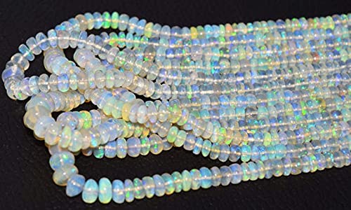 Perles rondelles opale d'Éthiopie AAA pour création joaillerie de luxe unique