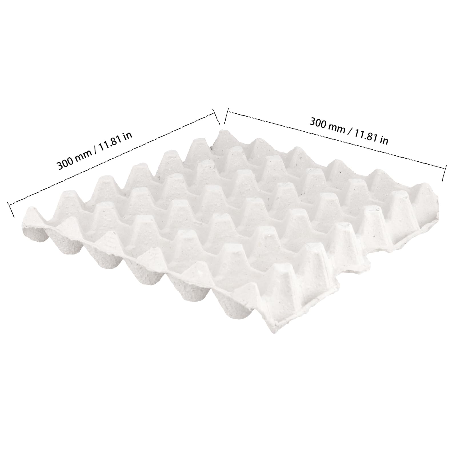 20 pezzi da 30 x 30 cm, colore bianco, cartone da 30 pezzi, per uova di gallina