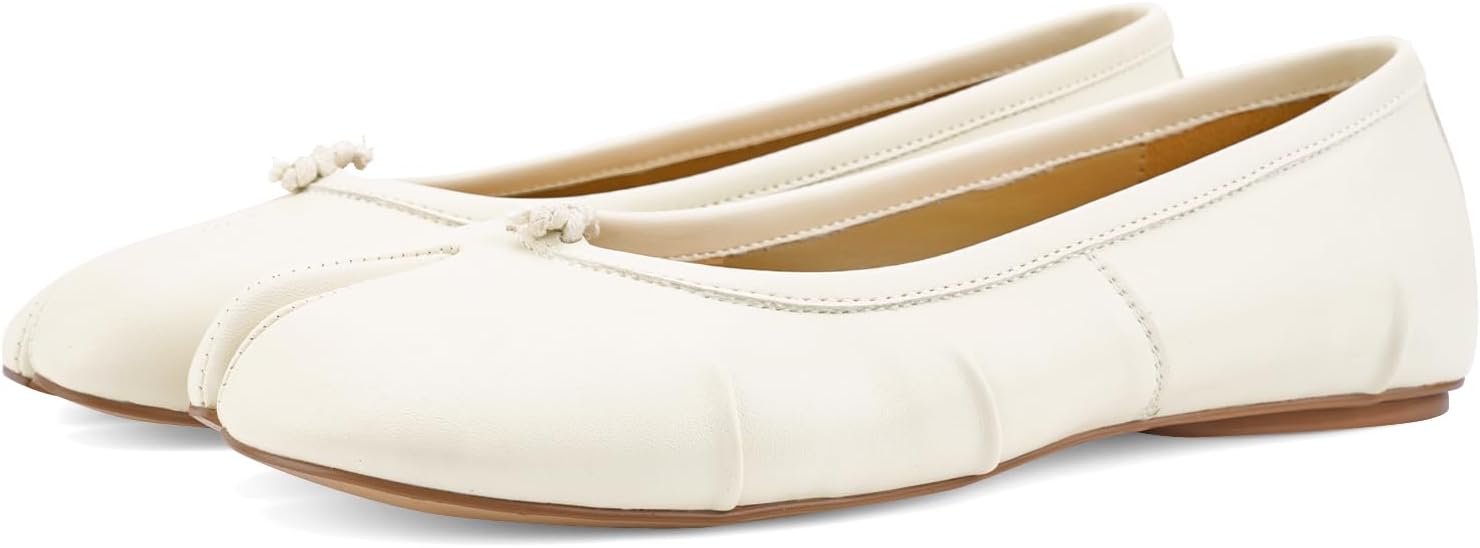 VBDB Tabi Ballet Flats for Women Dressy Casual Shoes Split Toe Wide Flats Light Weight Japanese Shoes