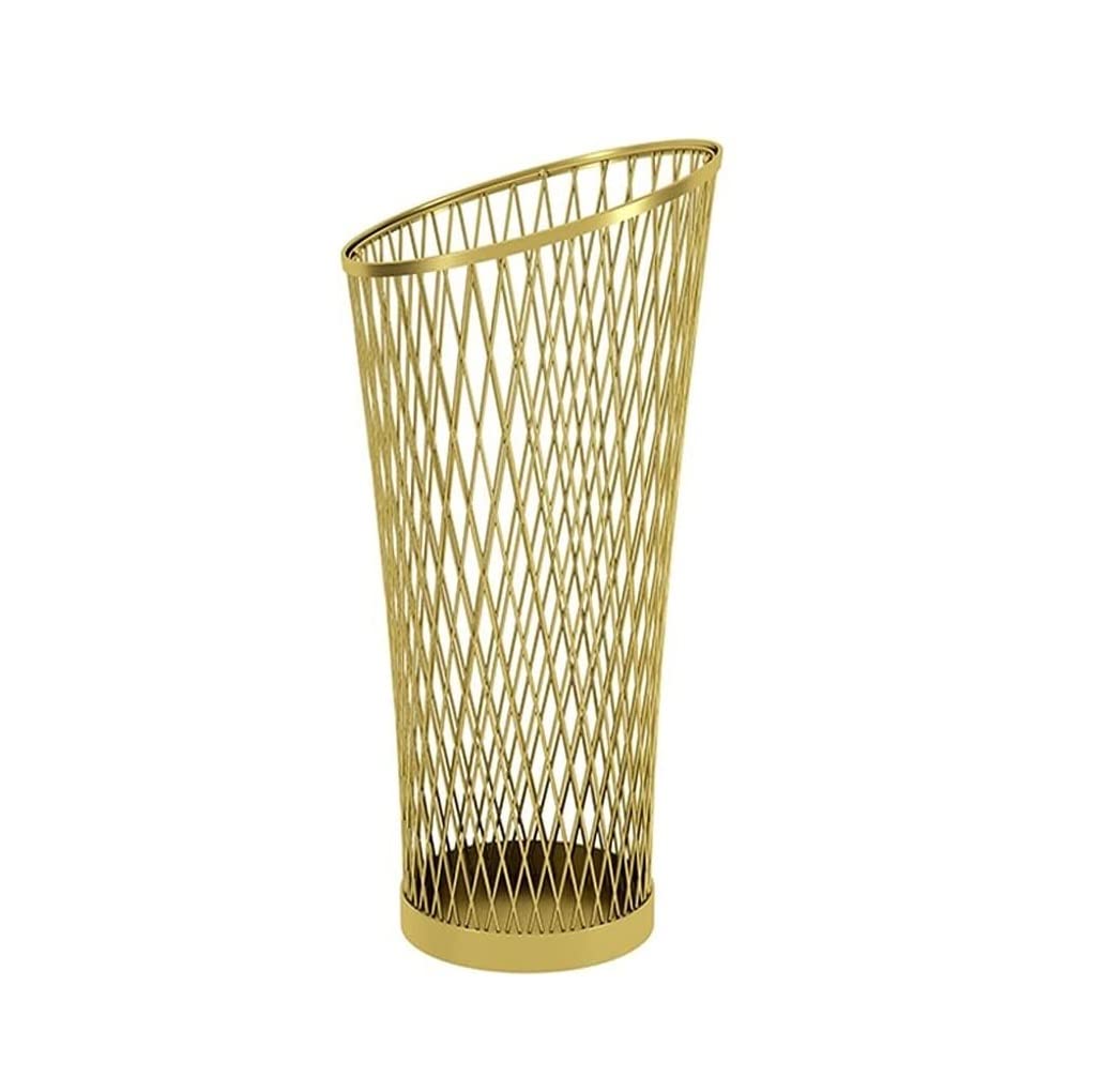 Porte-parapluie en fer nordique design de luxe en métal doré pour entrée chic