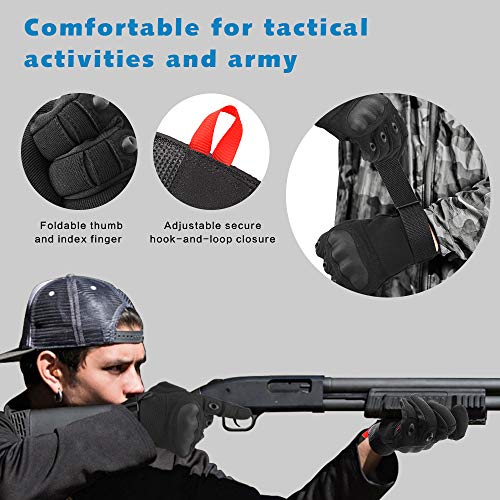 Tactical Gloves Hard Knuckle, Airsoft Gloves with Touch Screen for Men & Women Shooting Army Military Training, Full Finger Protective Gloves for Paintball Cycling Hiking Hunting Gardening Work