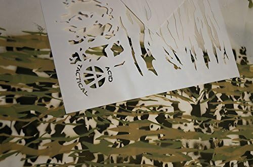 Miniatura 5 de Acid Tactical Paquete de 2 plantillas de pintura en aerosol para aerógrafo de camuflaje de diseño único de 9 x 14 pulgadas, pistola Duracoat Cerakote