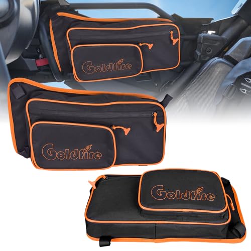 Bolsas de almacenamiento traseras para UTV, compatibles con Can-Am Maverick X3 2017-2026 (todos los modelos), organizadores para puertas del conductor y pasajero, paquete de 2 - Naranja miniatura 1