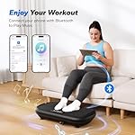 MERACH Vibration Plate Exercise Machine, Vibration Plate 440 Lbs Capacity, Bluetooth and Silicone Pedal, Stimulate Deep Fat, Vibration Plate for Lymphatic Drainage, Vibrating for Weight Loss - Image 2