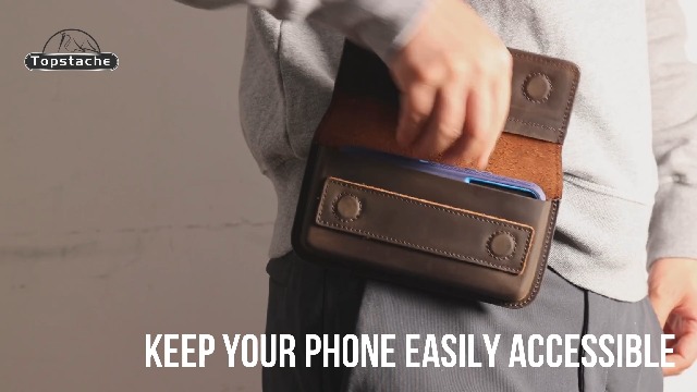 Amazon.com: Topstache Leather Phone Holster with Belt Clip for