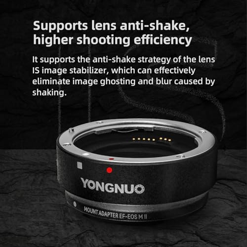 Anillo Adaptador de Montura YONGNUO EF-EOS M II para Objetivos Canon EF/EF-S a Cámaras Canon EOS-M (Montura EF-M), con Control Automático de Apertura y Enfoque Automático miniatura 6
